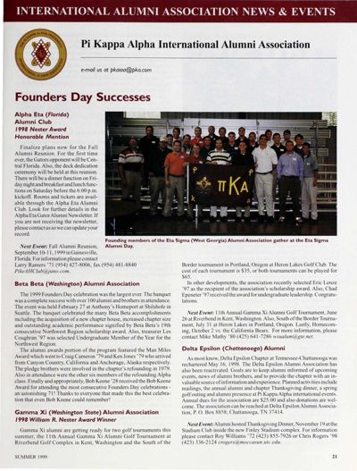 International Alumni Association News & Events: Founders Day Successes